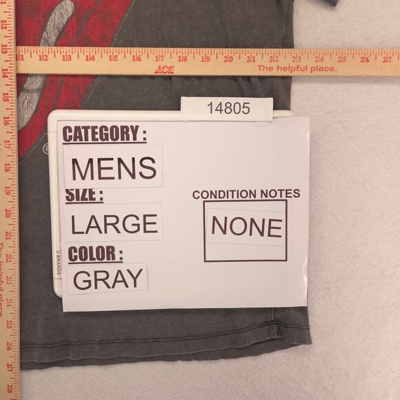 The Rolling Stones Band Crew Neck Short Sleeve T Shirt Mens Size Large L Gray - Picture 8 of 9